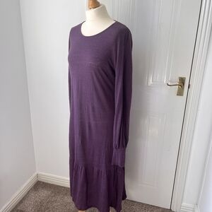 Elegant Purple Long Sleeve Dress
